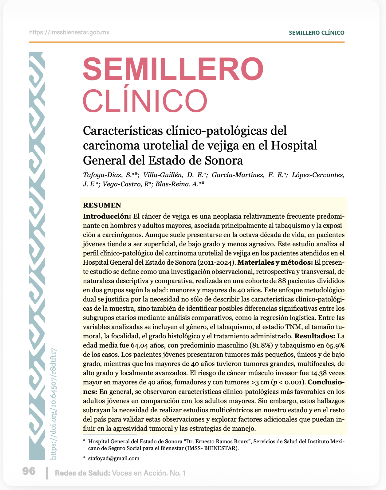 Características  clínico-patológicas