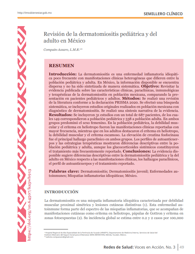 vol2_num3_Revisión de la dermatomiositis pediátrica y del adulto en México
