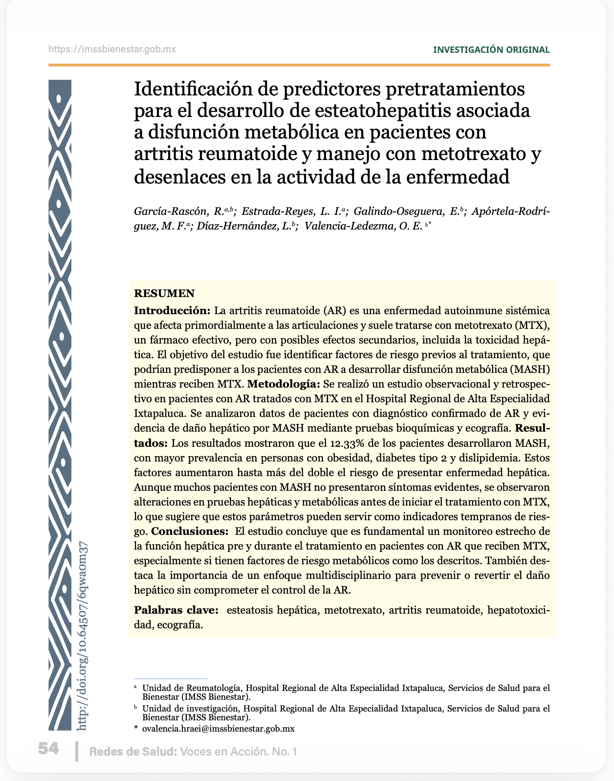 Identificación de predictores